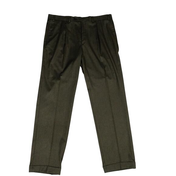 Ralph Lauren Brown Stretch Wrinkle Resistant Dress Pants Check 38 x 32 NWT - Picture 1 of 8